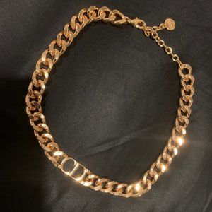 Christian Dior vintage curb chain choker